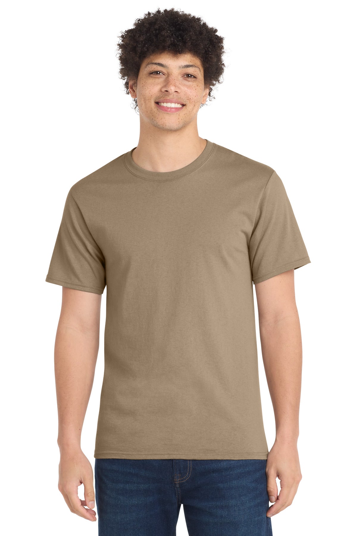 Port & Co Essential Tee - Sand