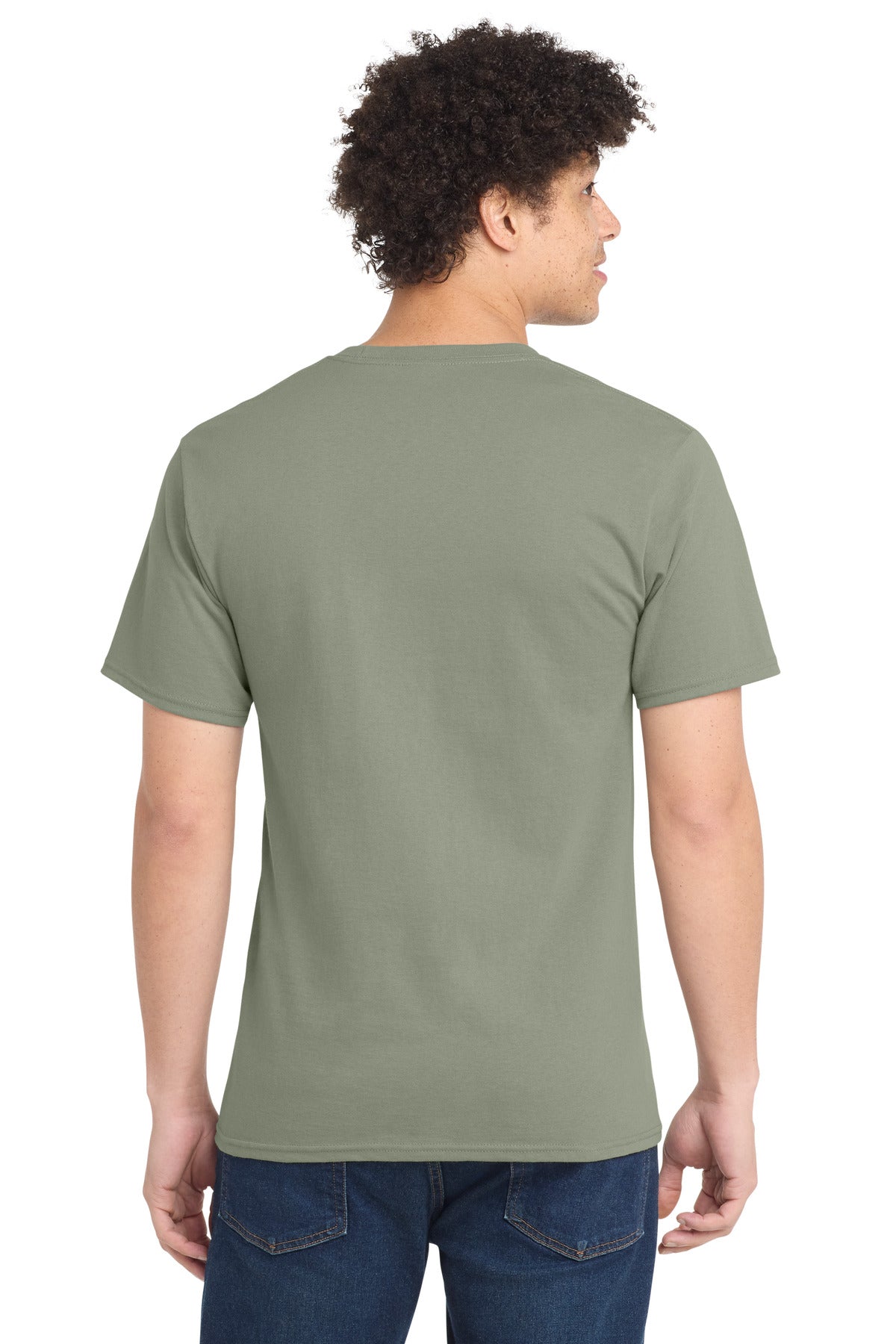 Port & Co Essential Tee - Stonewashed Green