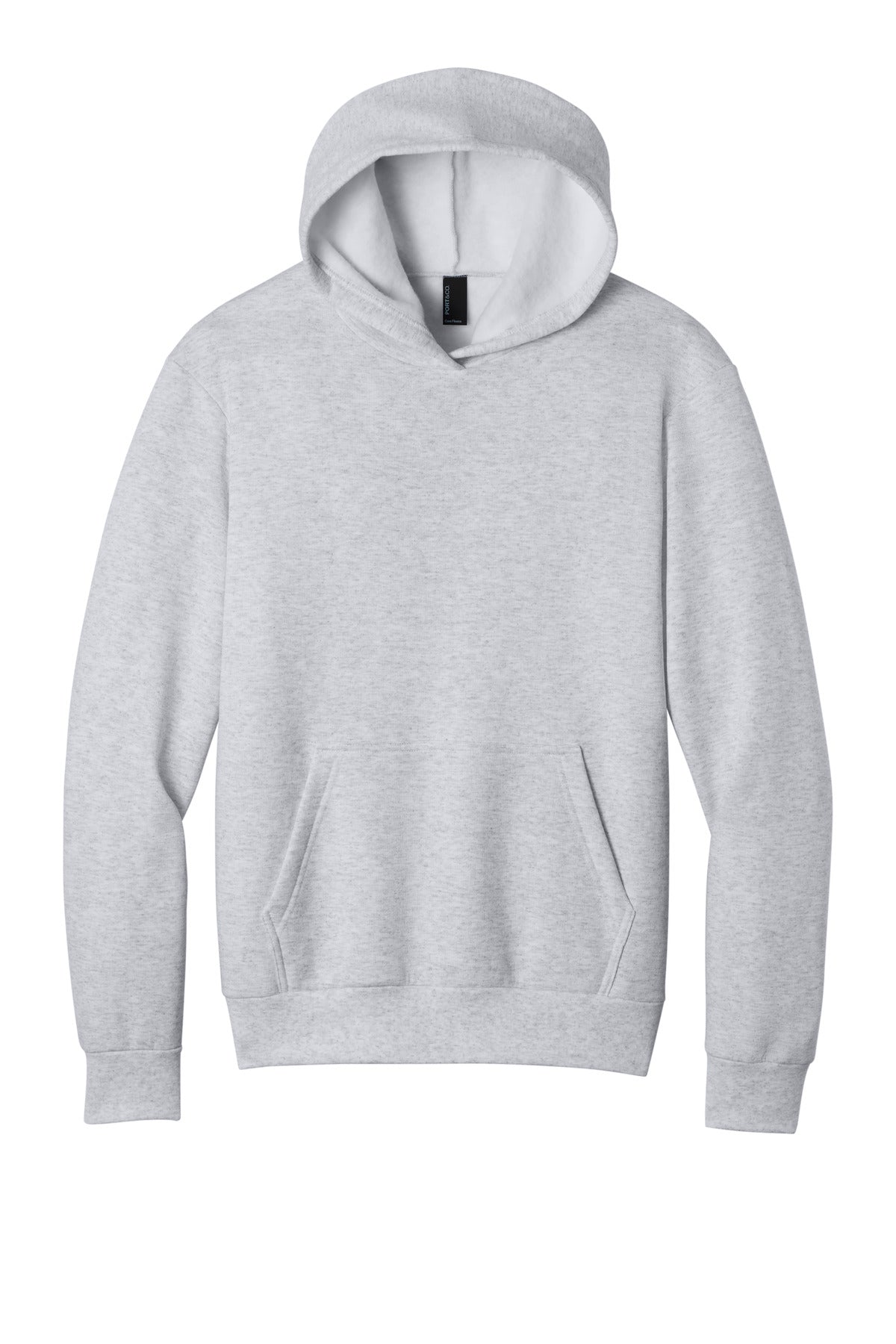Port & Co Easy Fleece Pullover Hooded Sweatshirt - Ash