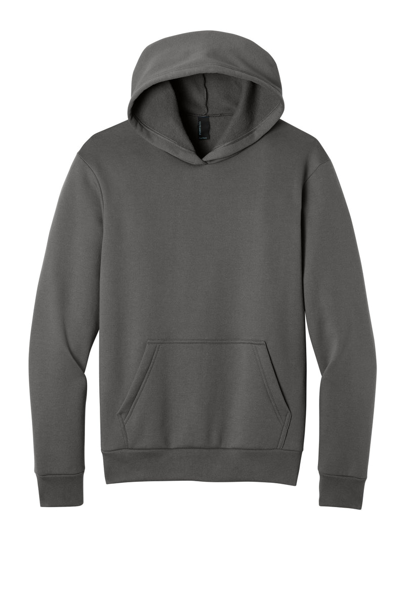 Port & Co Easy Fleece Pullover Hooded Sweatshirt - Charcoal