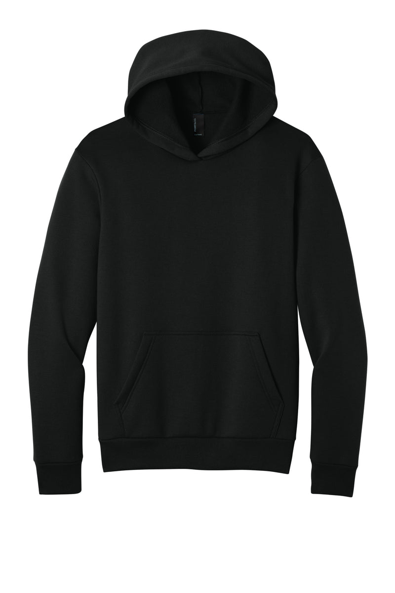 Port & Co Easy Fleece Pullover Hooded Sweatshirt - Jet Black