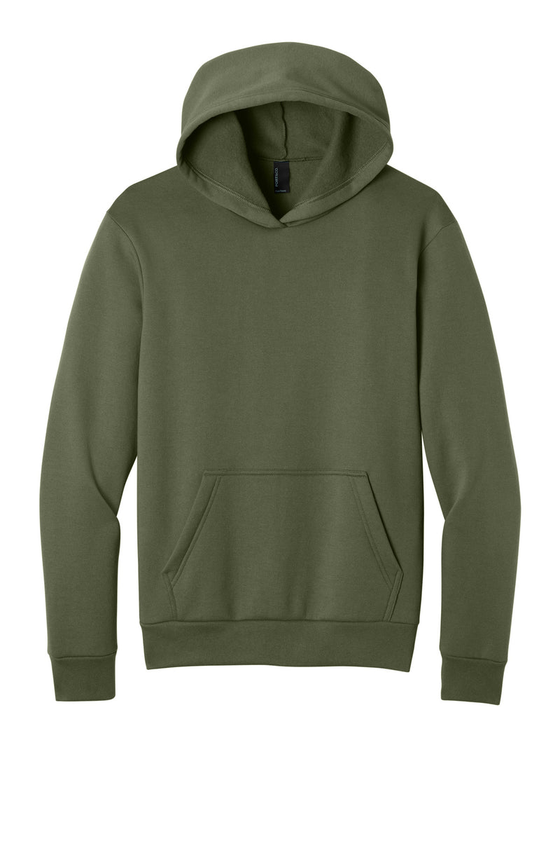 Port & Co Easy Fleece Pullover Hooded Sweatshirt - Olive Drab Green