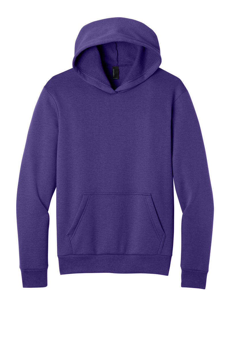 Port & Co Easy Fleece Pullover Hooded Sweatshirt - Team Purple