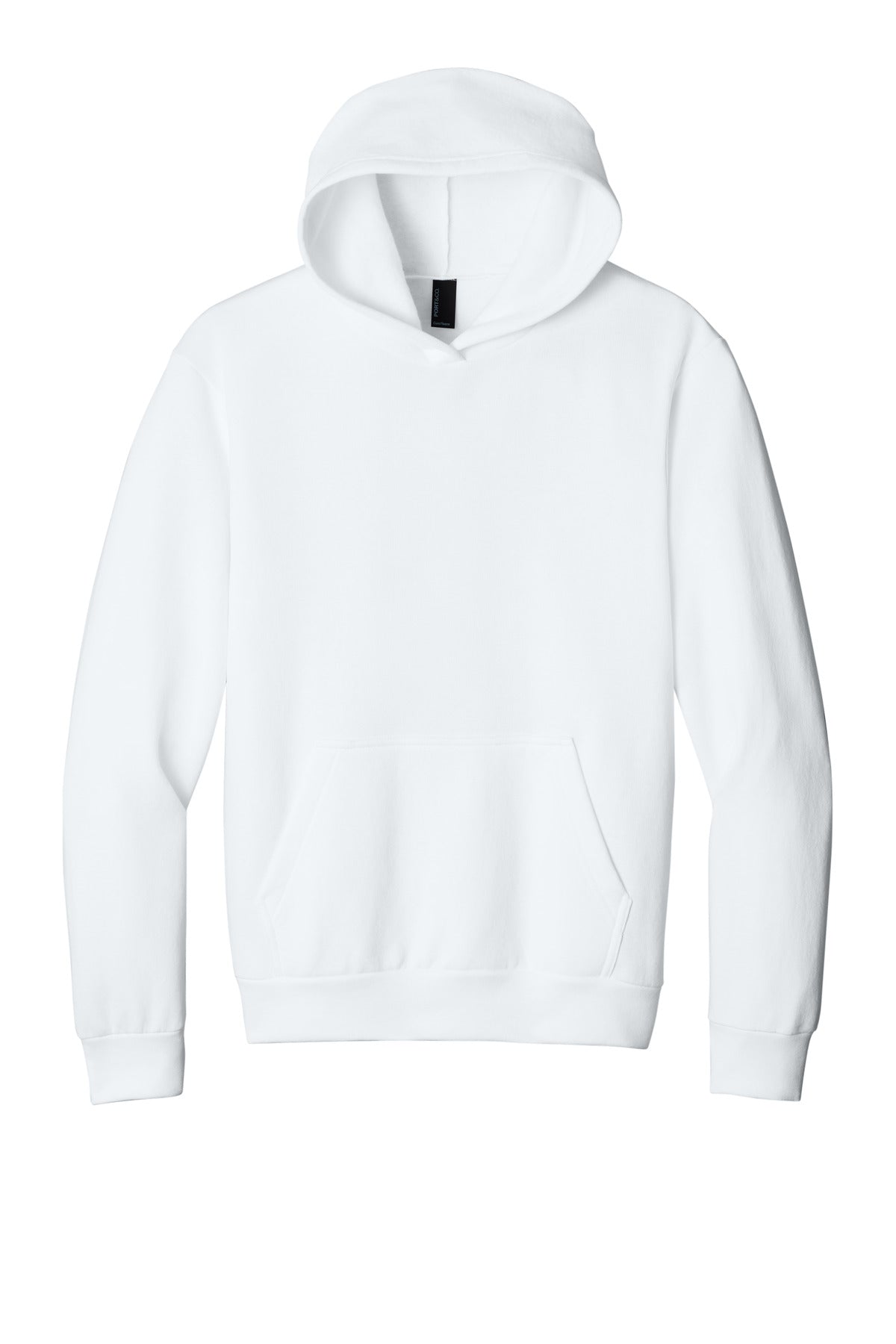 Port & Co Easy Fleece Pullover Hooded Sweatshirt - White