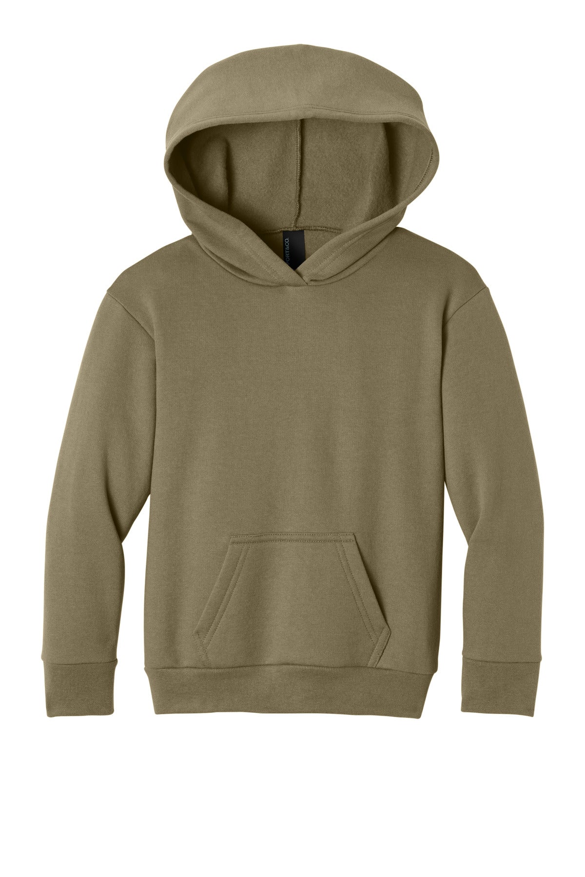 Port & Co Youth Easy Fleece Pullover Hooded Sweatshirt - Coyote Brown