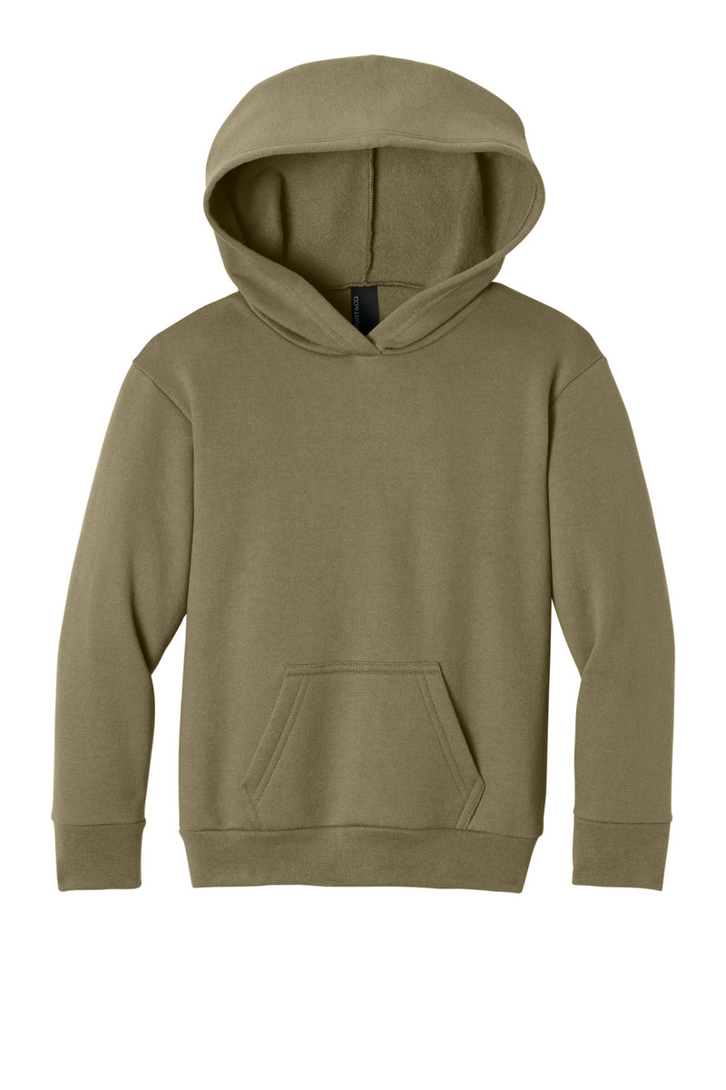 Port & Co Youth Easy Fleece Pullover Hooded Sweatshirt - Coyote Brown