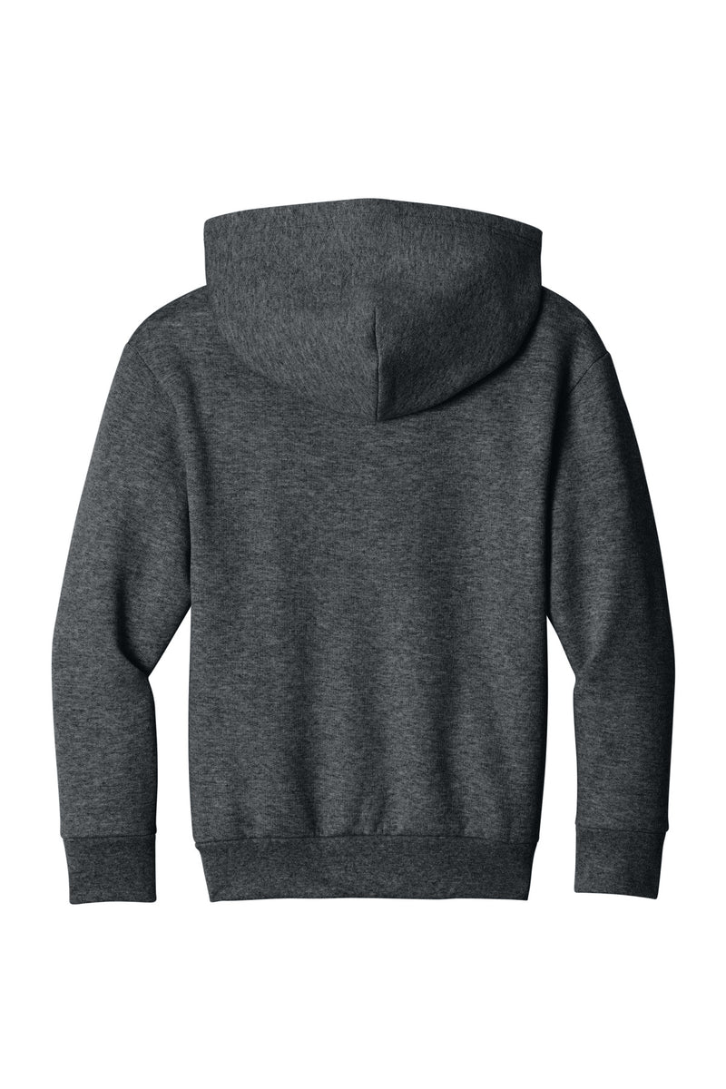 Port & Co Youth Easy Fleece Pullover Hooded Sweatshirt - Dark Heather Grey