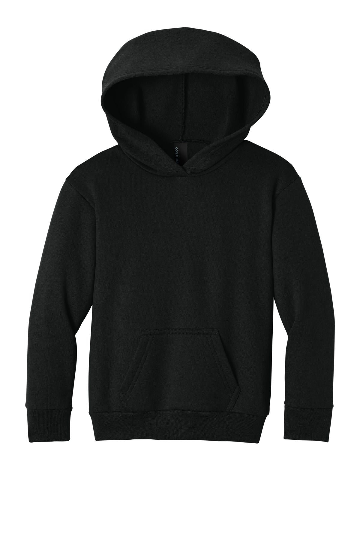 Port & Co Youth Easy Fleece Pullover Hooded Sweatshirt - Jet Black