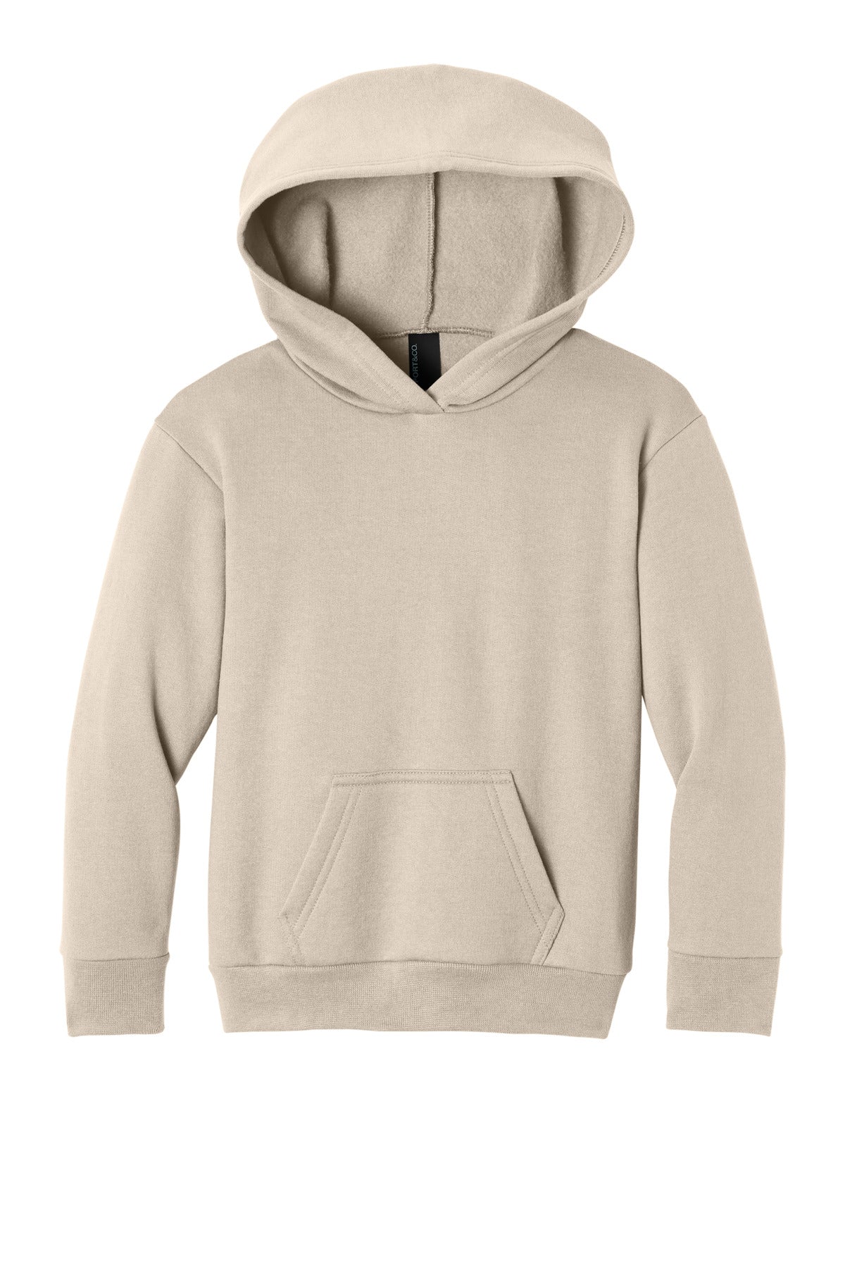 Port & Co Youth Easy Fleece Pullover Hooded Sweatshirt - Light Sand