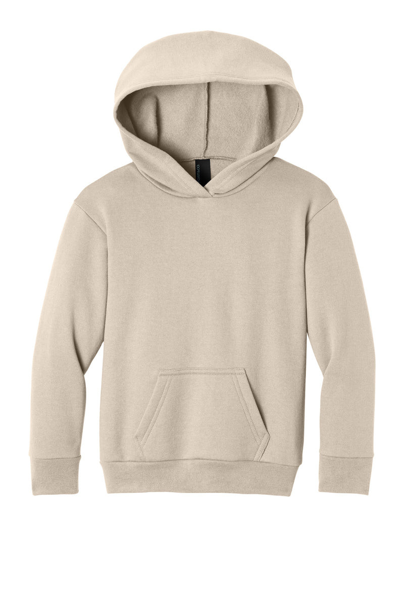 Port & Co Youth Easy Fleece Pullover Hooded Sweatshirt - Light Sand
