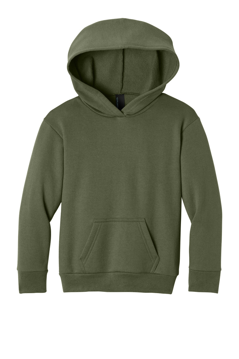 Port & Co Youth Easy Fleece Pullover Hooded Sweatshirt - Olive Drab Green