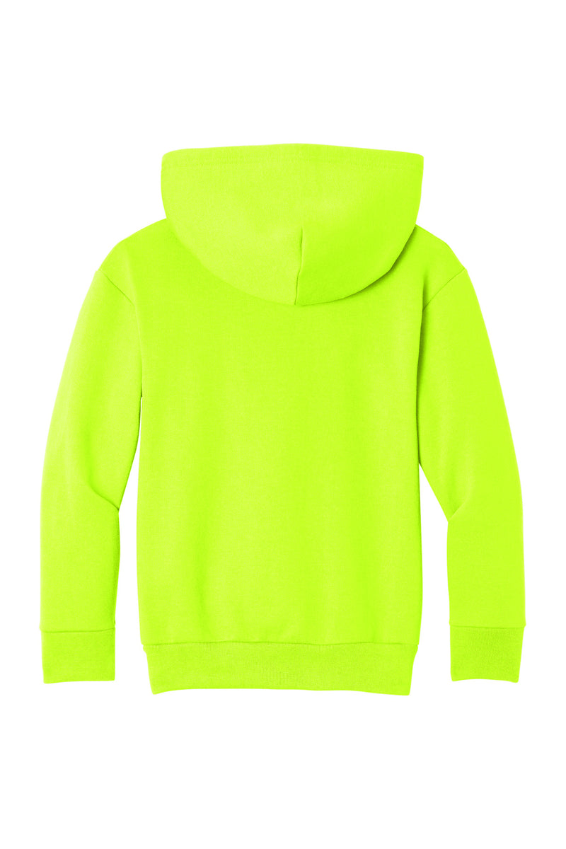 Port & Co Youth Easy Fleece Pullover Hooded Sweatshirt - S. Green