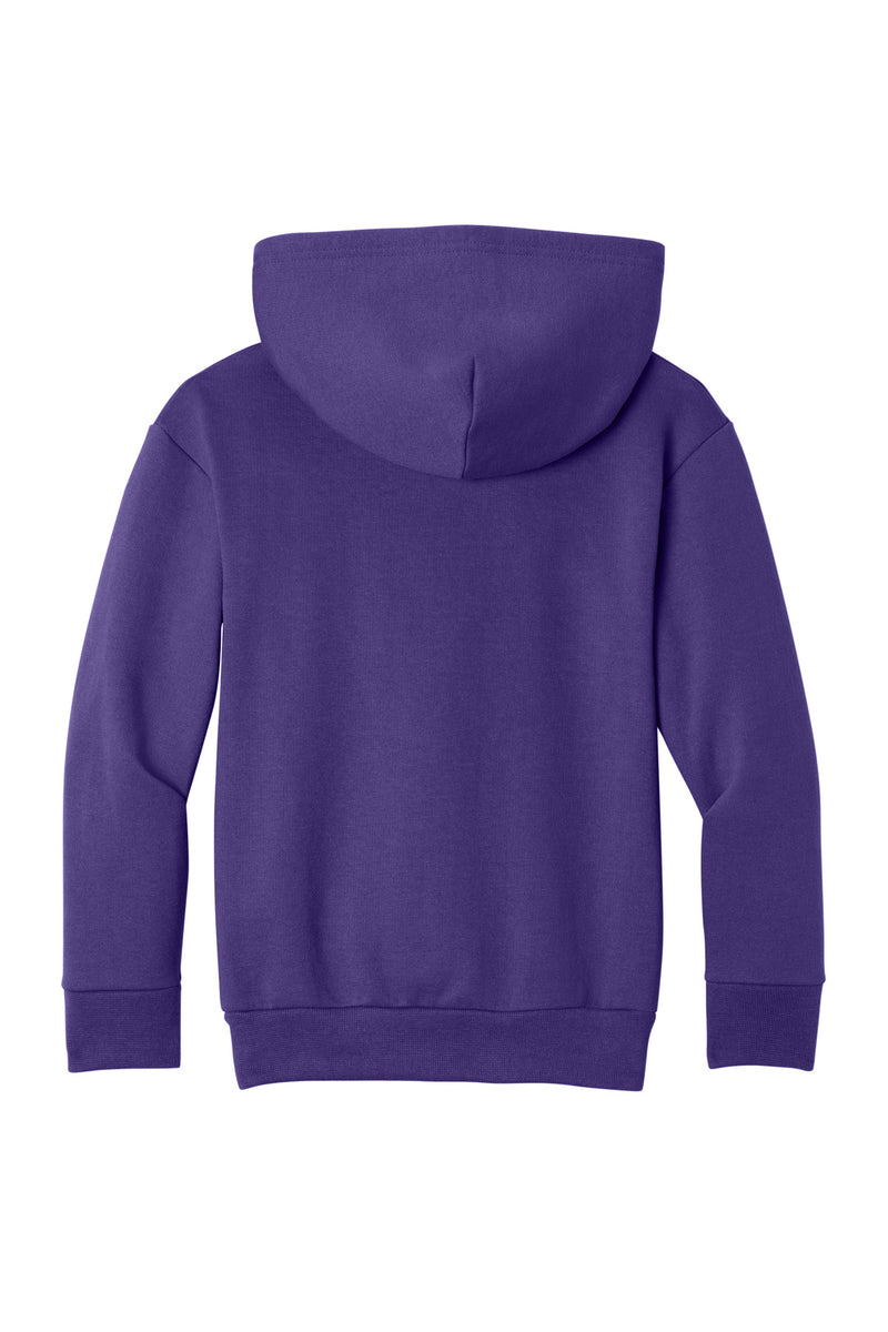 Port & Co Youth Easy Fleece Pullover Hooded Sweatshirt - Team Purple