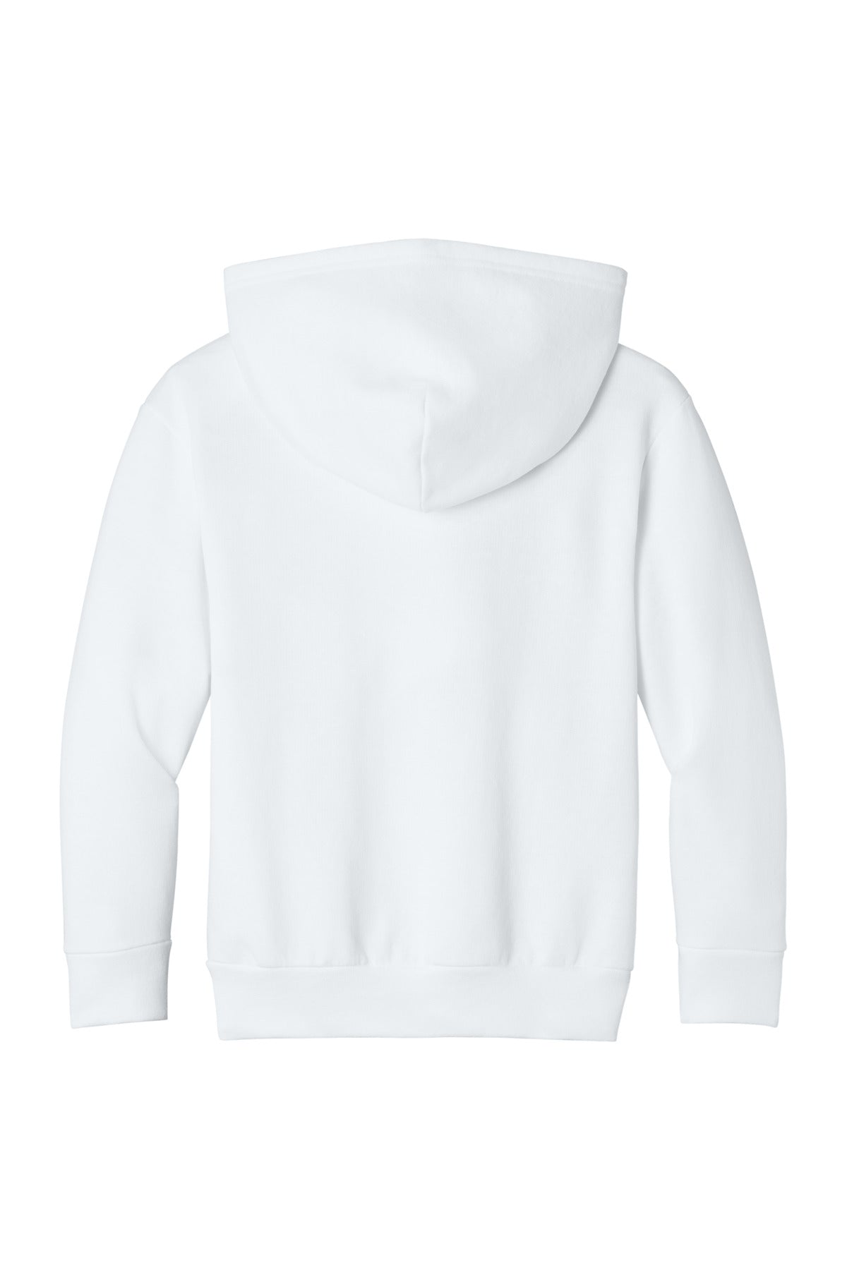 Port & Co Youth Easy Fleece Pullover Hooded Sweatshirt - White