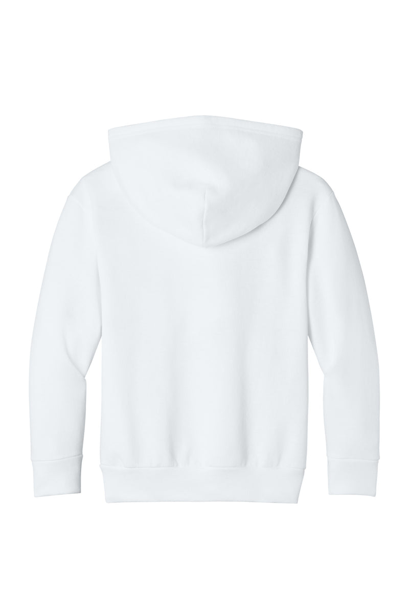 Port & Co Youth Easy Fleece Pullover Hooded Sweatshirt - White
