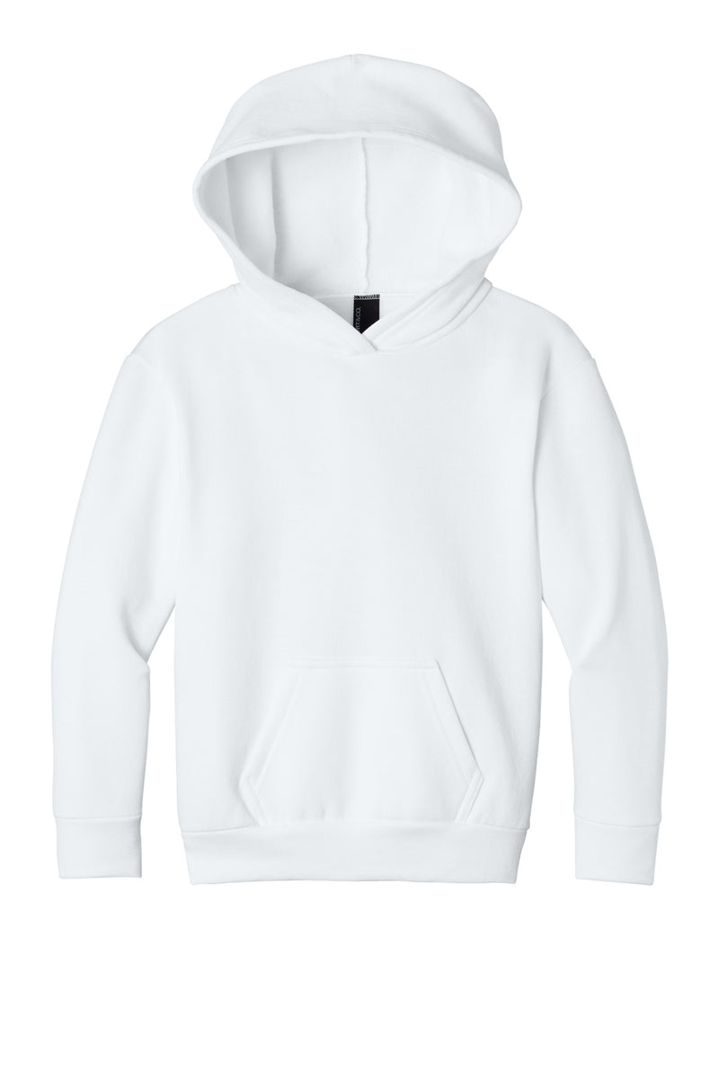 Port & Co Youth Easy Fleece Pullover Hooded Sweatshirt - White