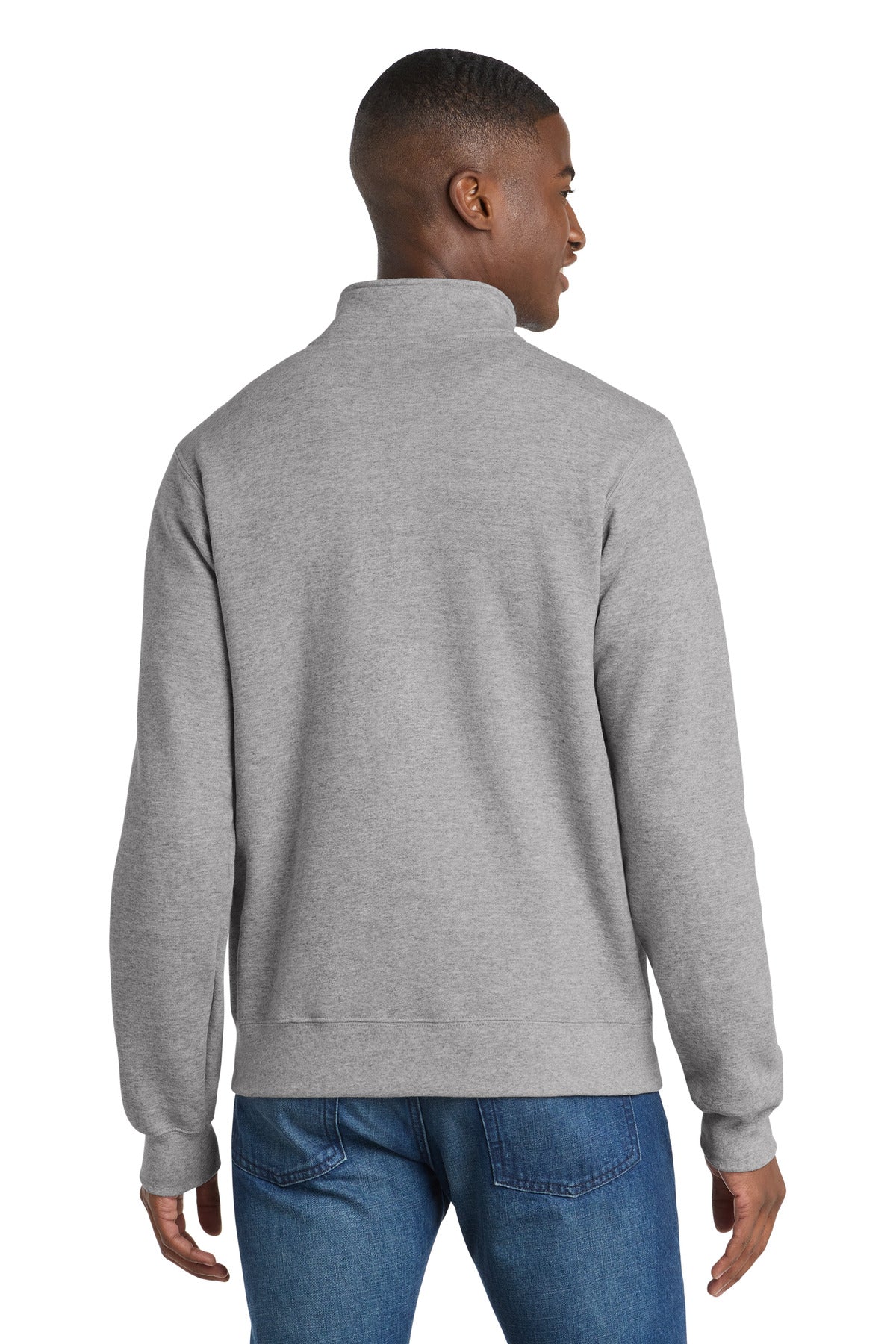 Port & Co Core Fleece Cadet Full-Zip Sweatshirt - Athletic Heather