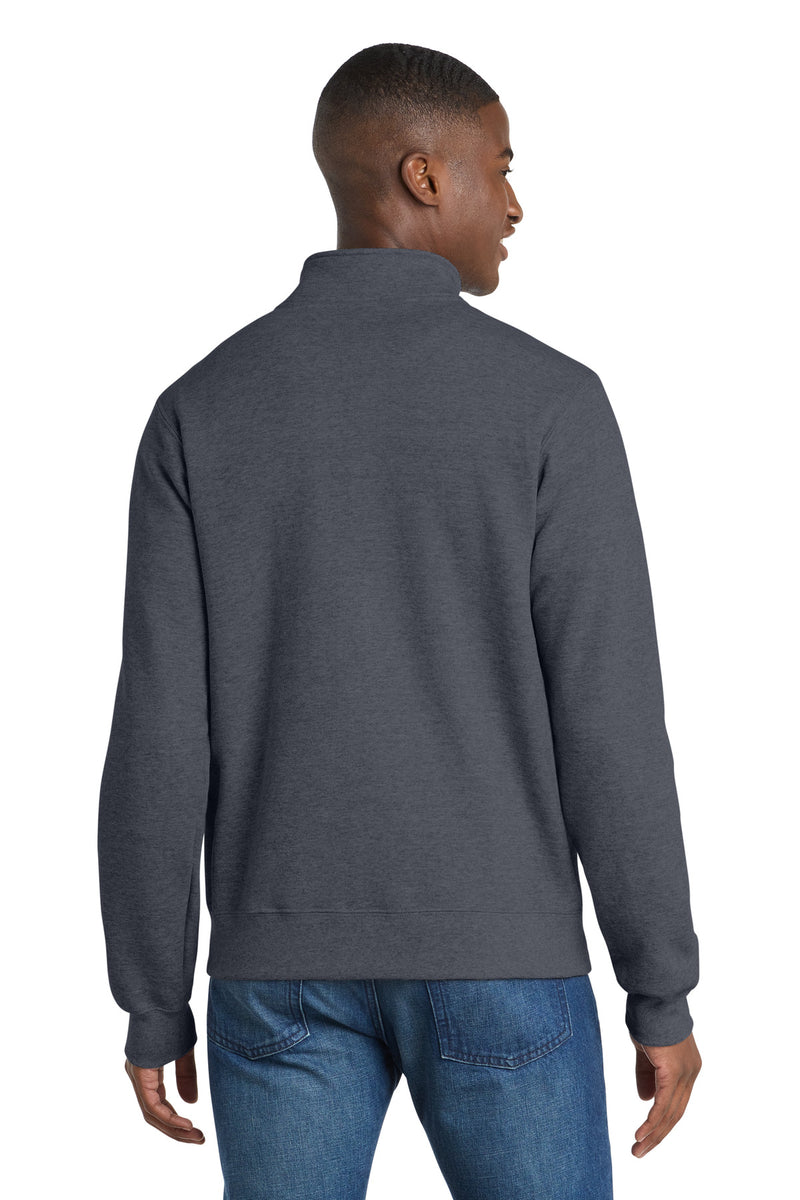 Port & Co Core Fleece Cadet Full-Zip Sweatshirt - Heather Navy