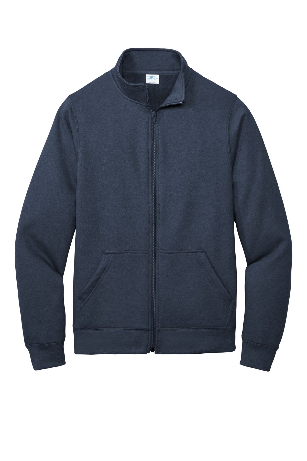 Port & Co Core Fleece Cadet Full-Zip Sweatshirt - Navy