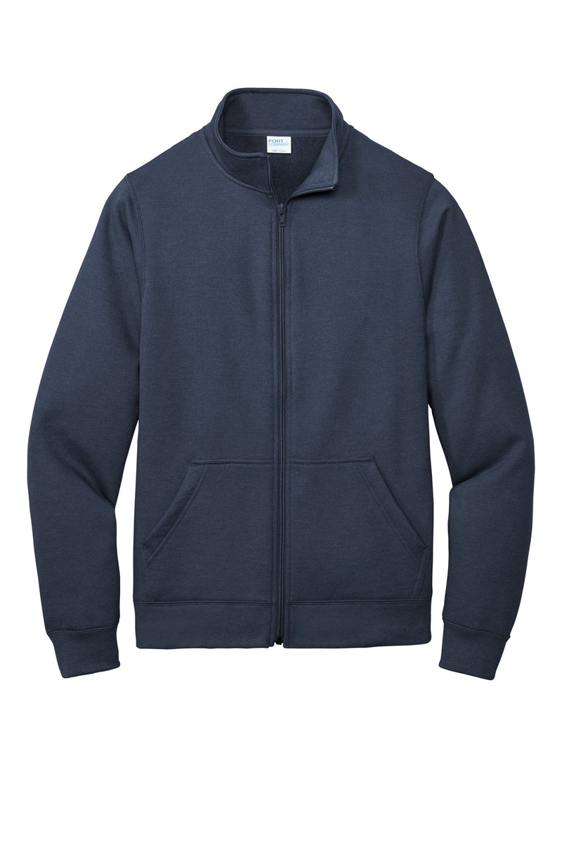 Port & Co Core Fleece Cadet Full-Zip Sweatshirt - Navy