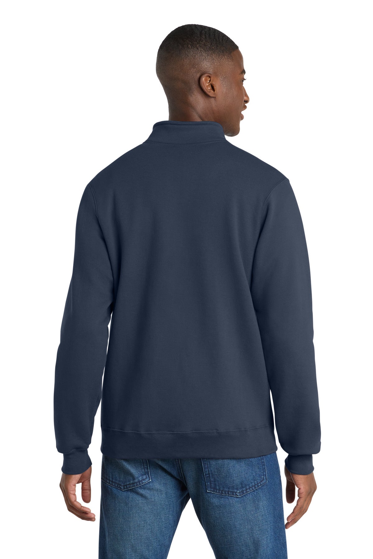 Port & Co Core Fleece Cadet Full-Zip Sweatshirt - Navy