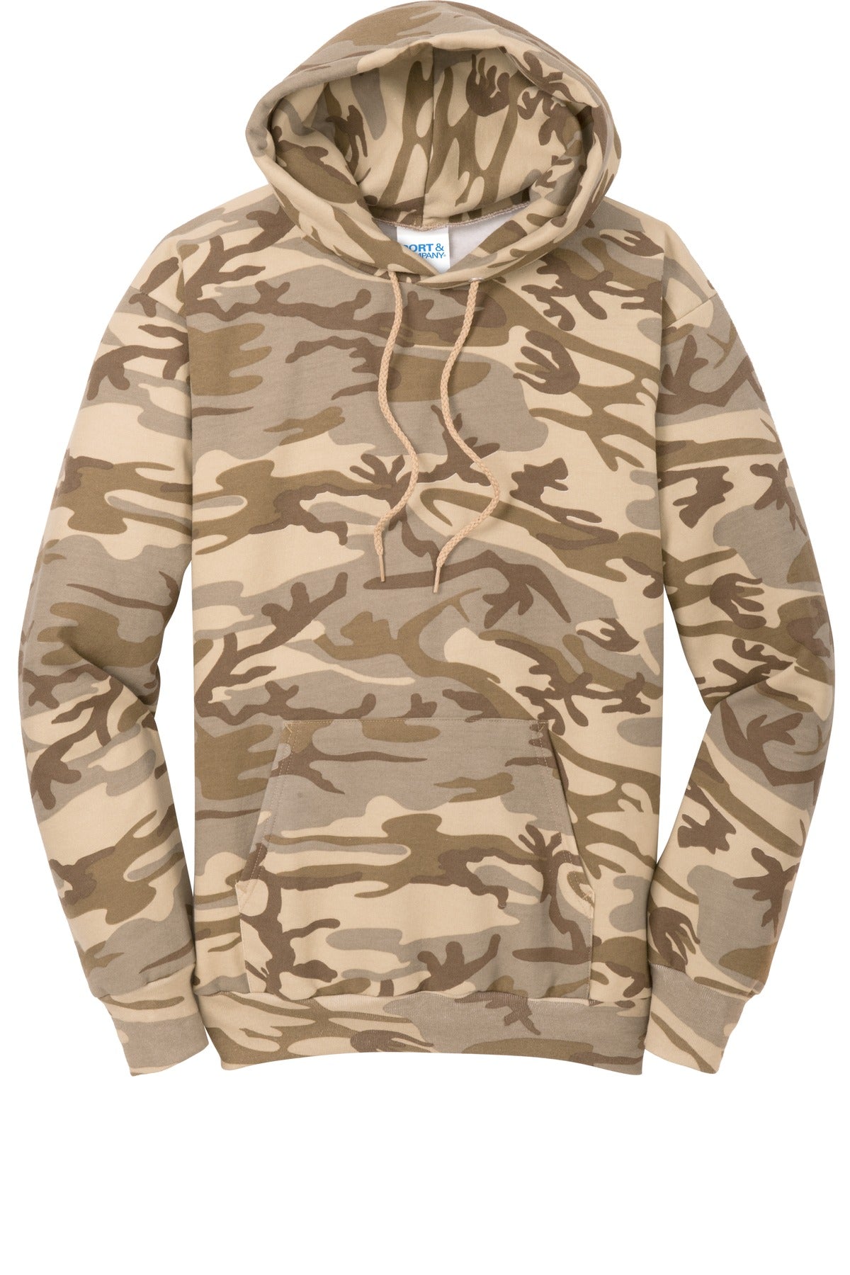 Port & Co Core Fleece Camo Pullover Hooded Sweatshirt - Desert Camo