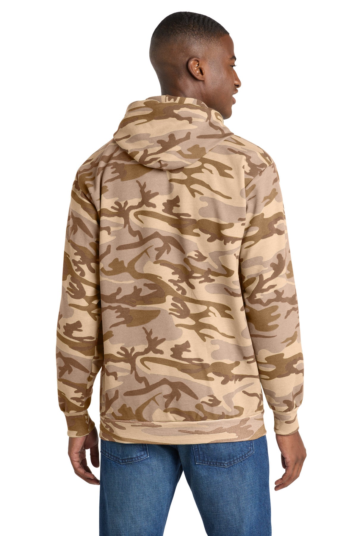 Port & Co Core Fleece Camo Pullover Hooded Sweatshirt - Desert Camo