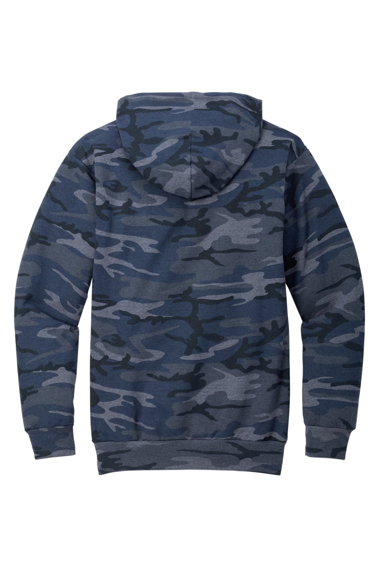 Port & Co Core Fleece Camo Pullover Hooded Sweatshirt - Heather Navy Camo