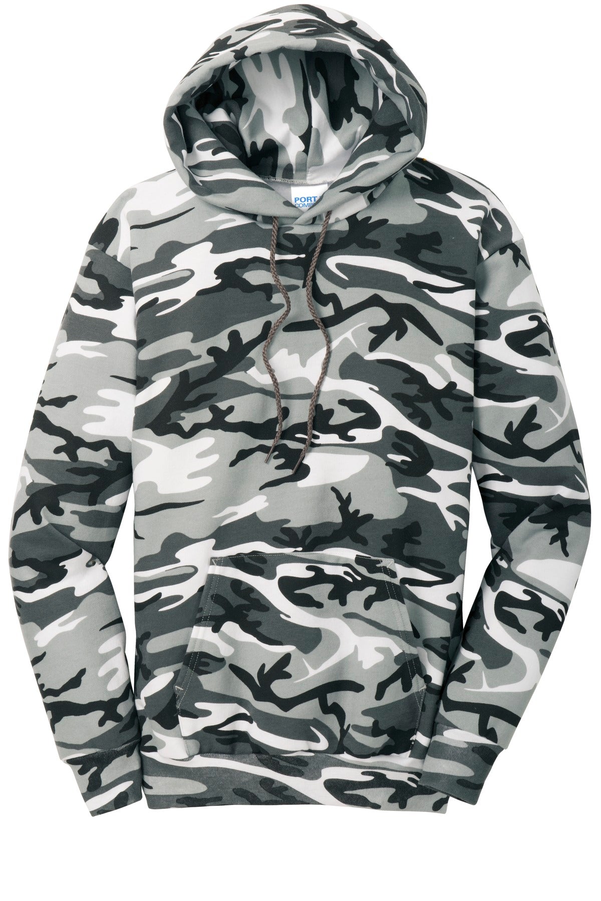 Port & Co Core Fleece Camo Pullover Hooded Sweatshirt - Winter Camo
