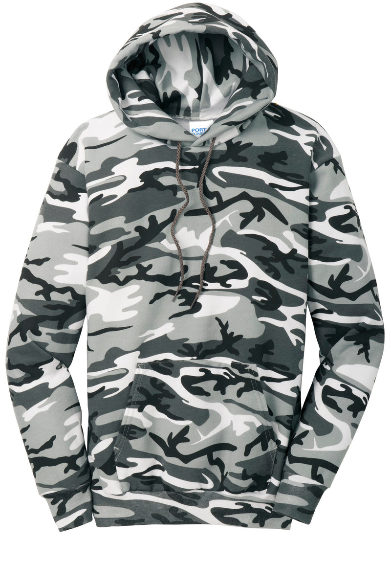 Port & Co Core Fleece Camo Pullover Hooded Sweatshirt - Winter Camo