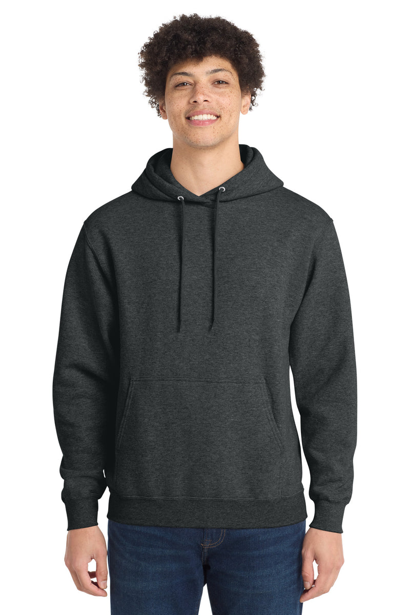 Port & Co Tall Core Fleece Pullover Hooded Sweatshirt - Black Heather