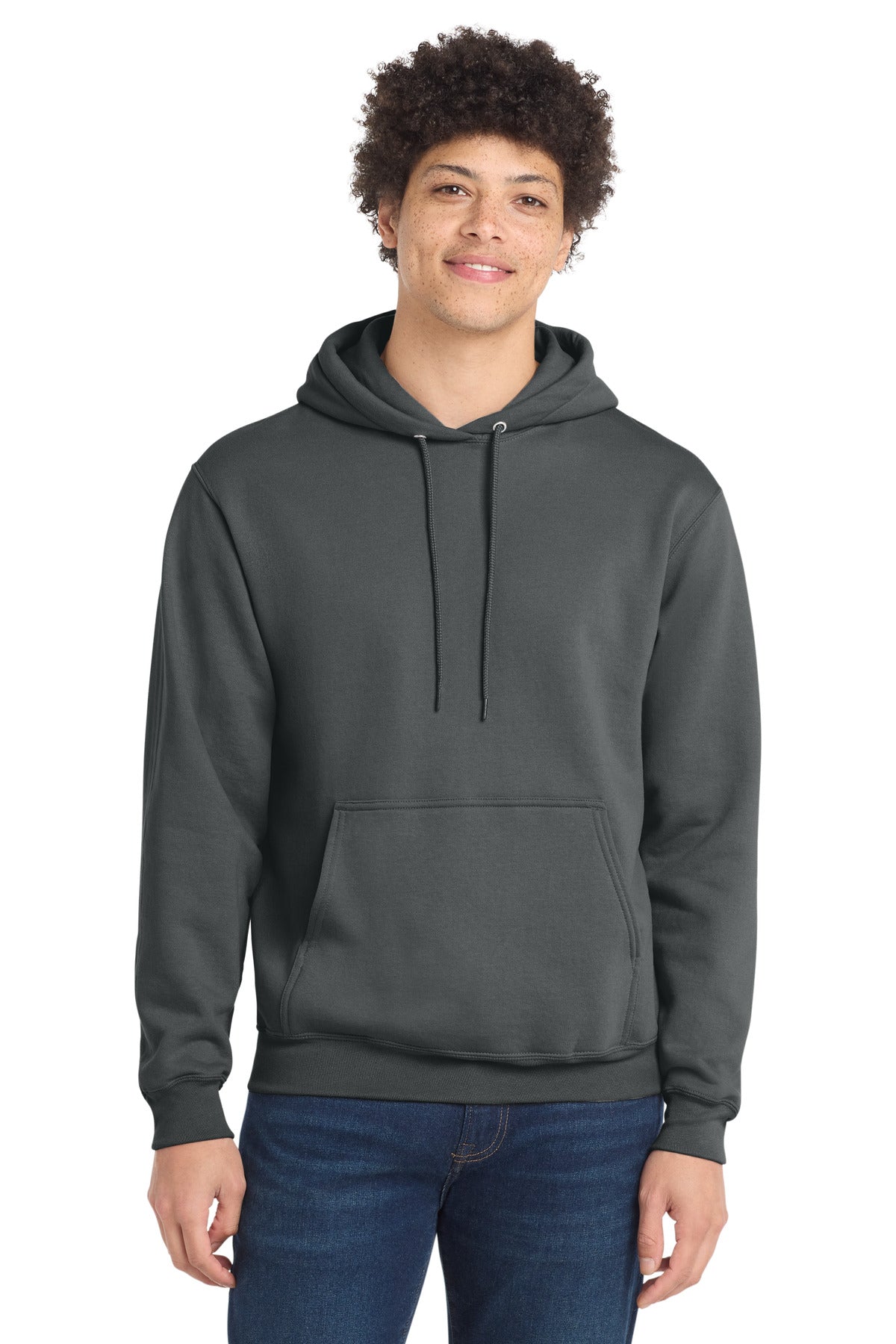 Port & Co Tall Core Fleece Pullover Hooded Sweatshirt - Charcoal