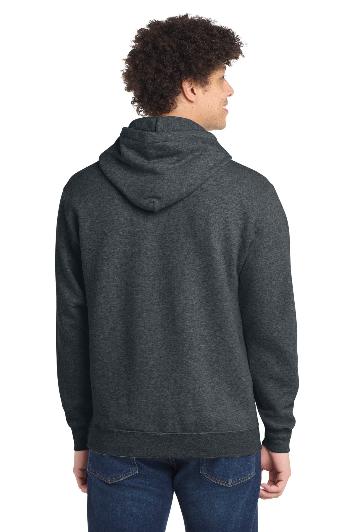 Port & Co Tall Core Fleece Pullover Hooded Sweatshirt - Dark Heather Grey