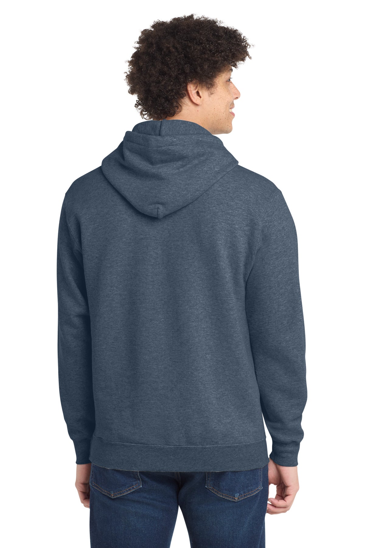 Port & Co Tall Core Fleece Pullover Hooded Sweatshirt - Heather Navy