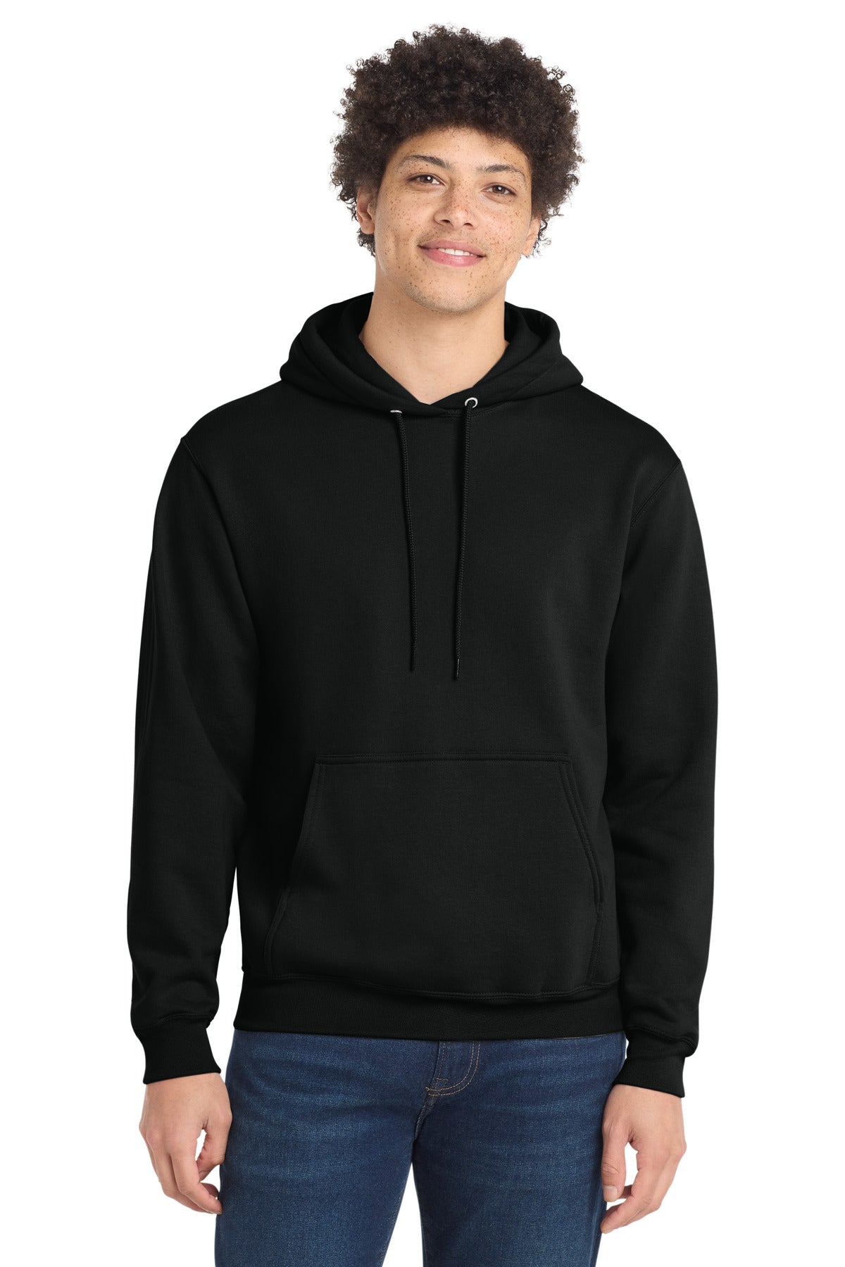Port & Co Tall Core Fleece Pullover Hooded Sweatshirt - Jet Black