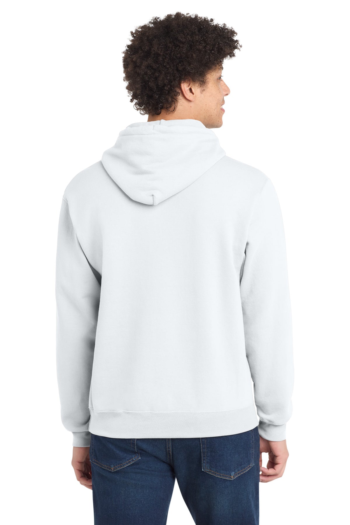 Port & Co Tall Core Fleece Pullover Hooded Sweatshirt - White