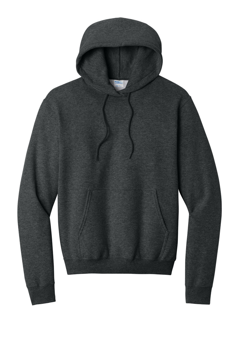Port & Co Core Fleece Pullover Hooded Sweatshirt - Black Heather