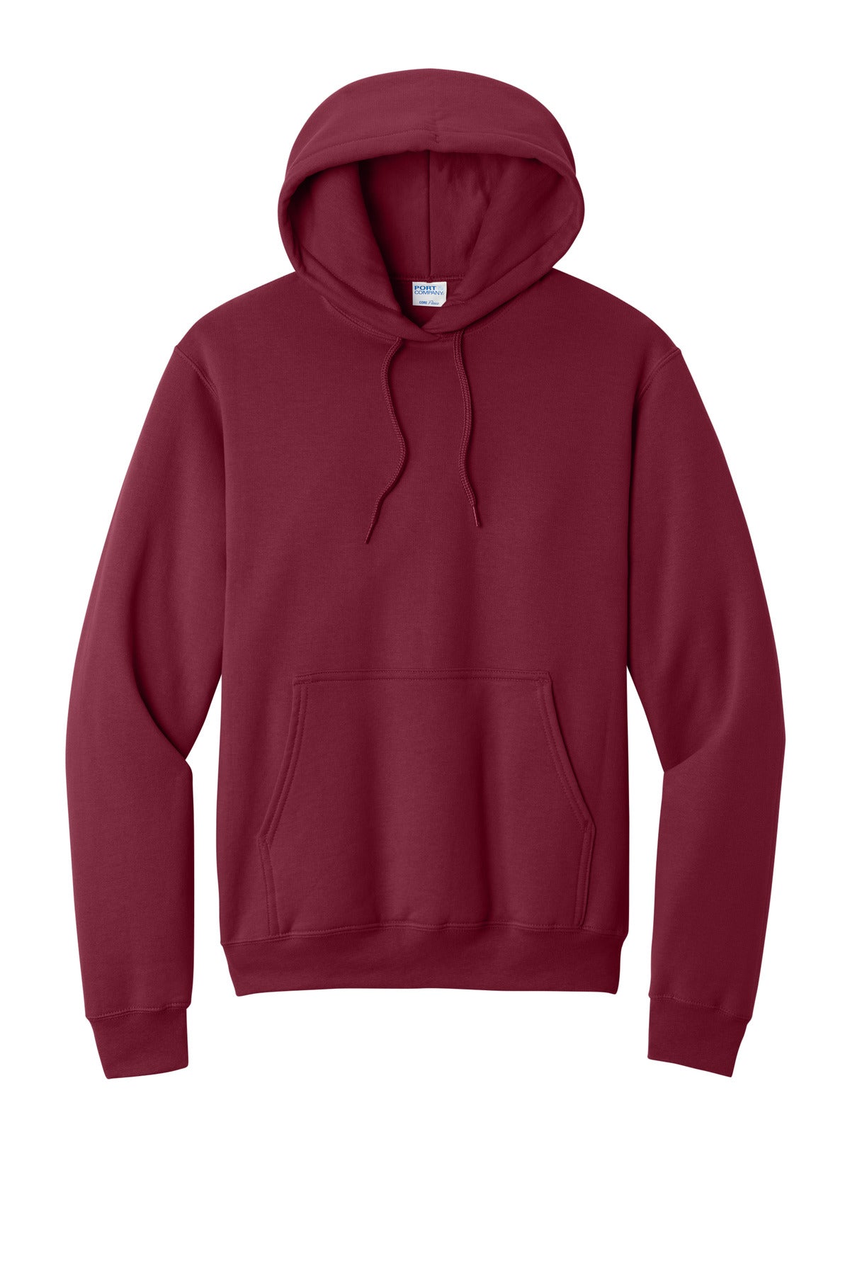 Port & Co Core Fleece Pullover Hooded Sweatshirt - Cardinal