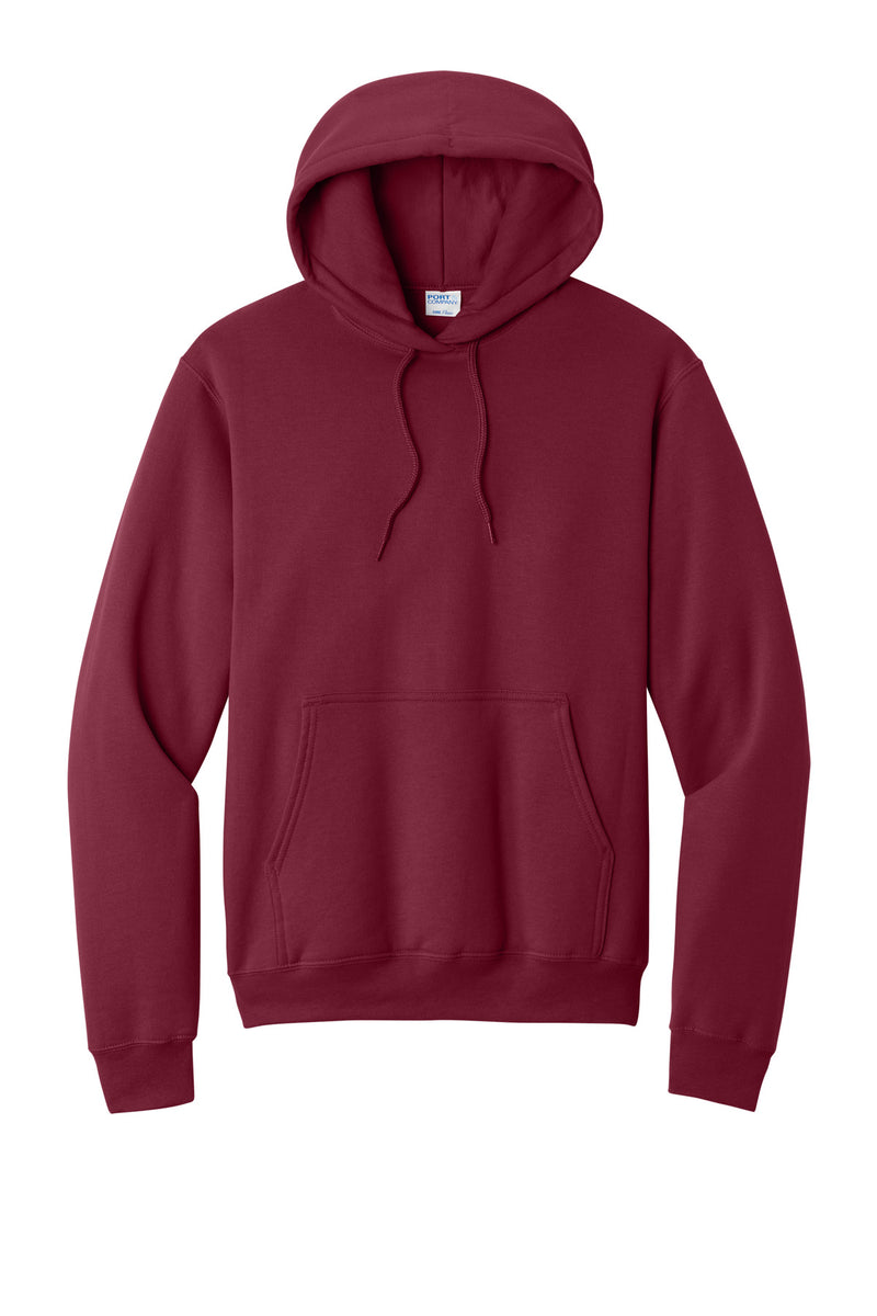 Port & Co Core Fleece Pullover Hooded Sweatshirt - Cardinal