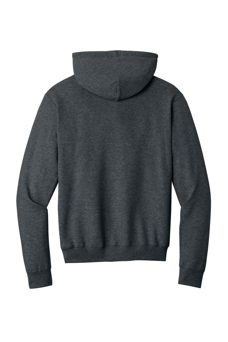 Port & Co Core Fleece Pullover Hooded Sweatshirt - Dark Heather Grey