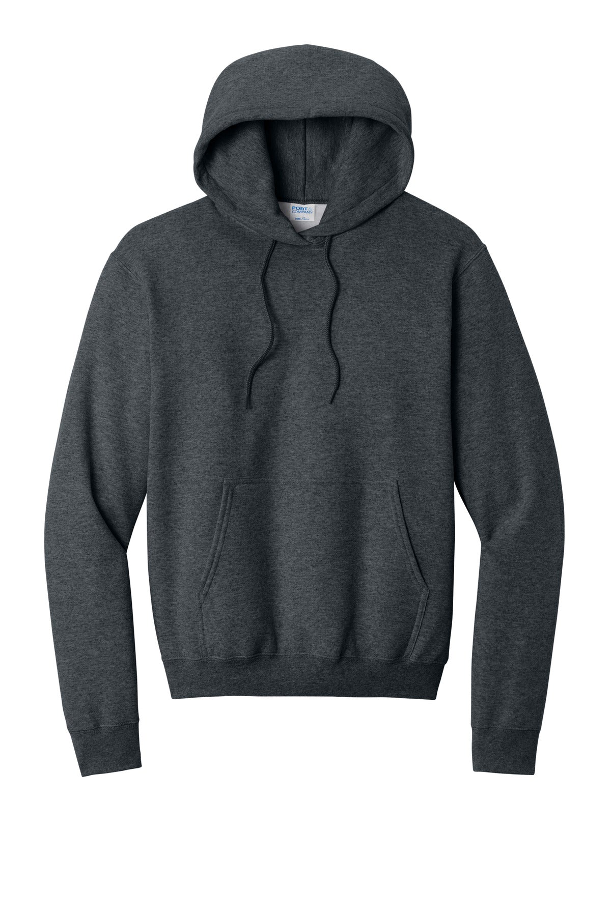 Port & Co Core Fleece Pullover Hooded Sweatshirt - Dark Heather Grey