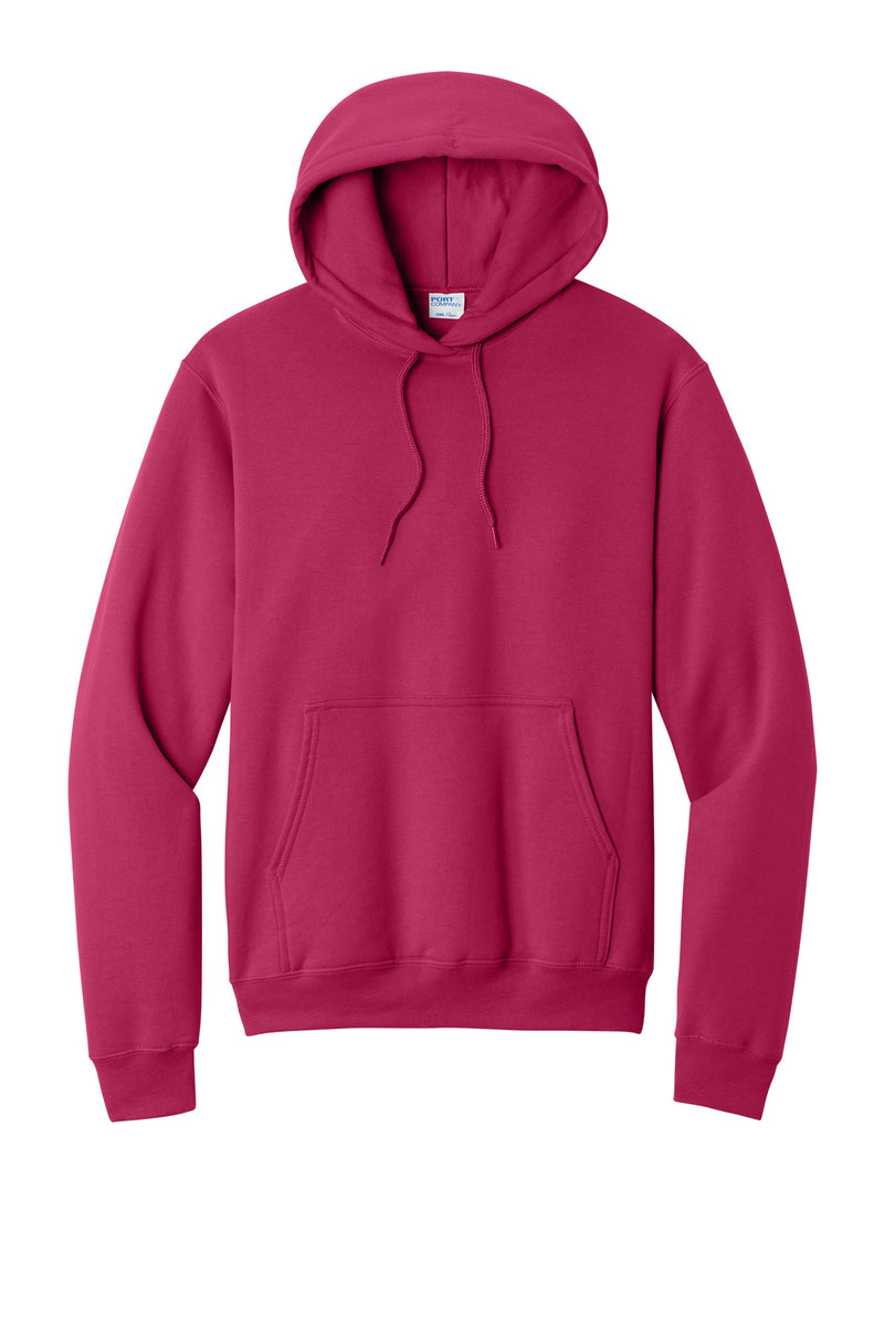 Port & Co Core Fleece Pullover Hooded Sweatshirt - Flush Pink