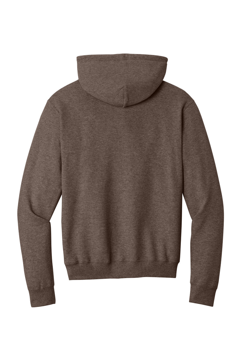 Port & Co Core Fleece Pullover Hooded Sweatshirt - Heather Dark Chocolate Brown