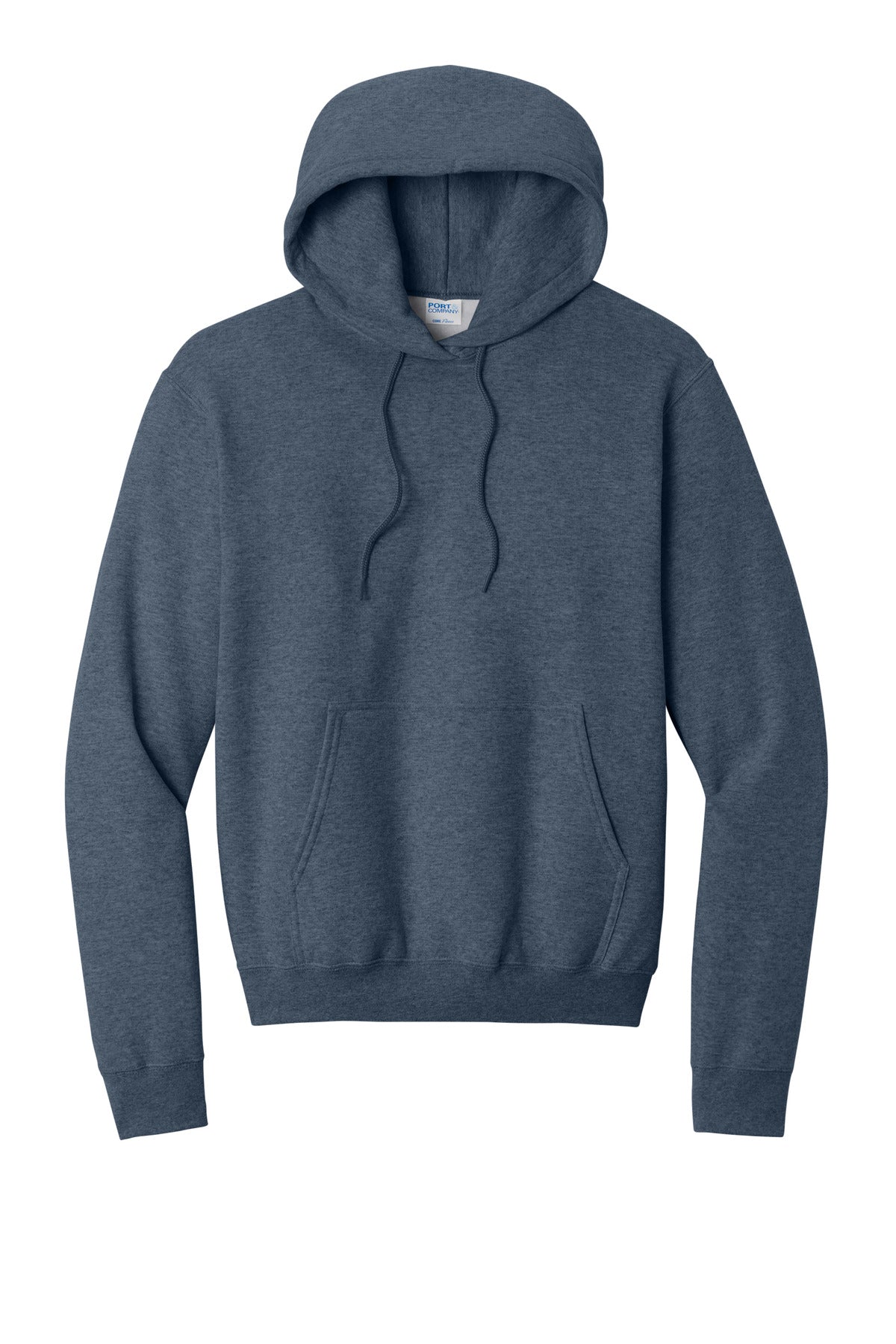 Port & Co Core Fleece Pullover Hooded Sweatshirt - Heather Navy