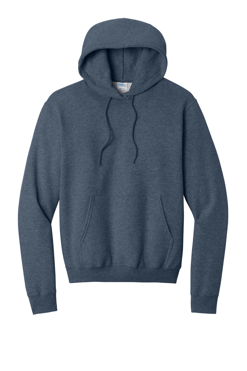 Port & Co Core Fleece Pullover Hooded Sweatshirt - Heather Navy