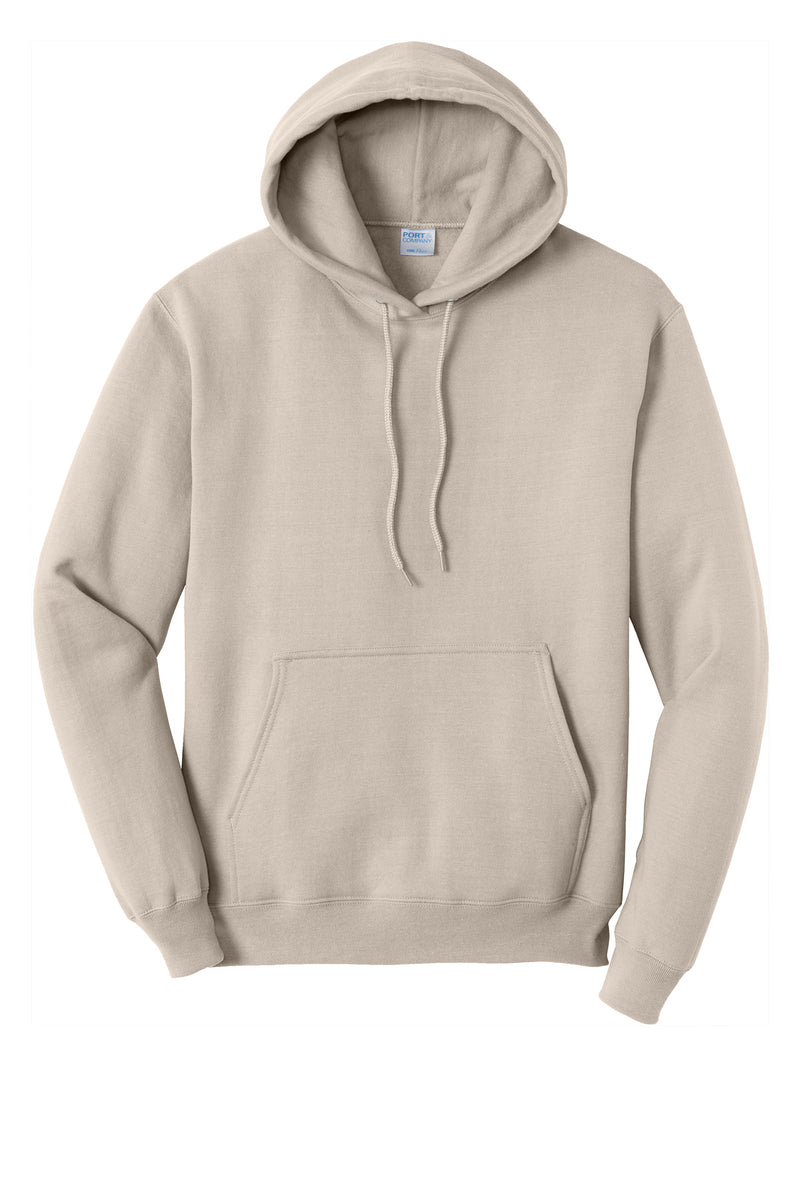 Port & Co Core Fleece Pullover Hooded Sweatshirt - Light Sand