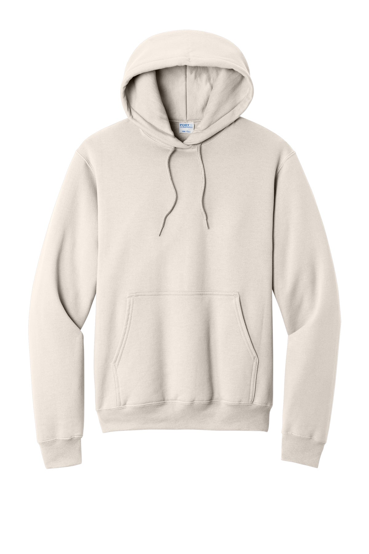 Port & Co Core Fleece Pullover Hooded Sweatshirt - Natural
