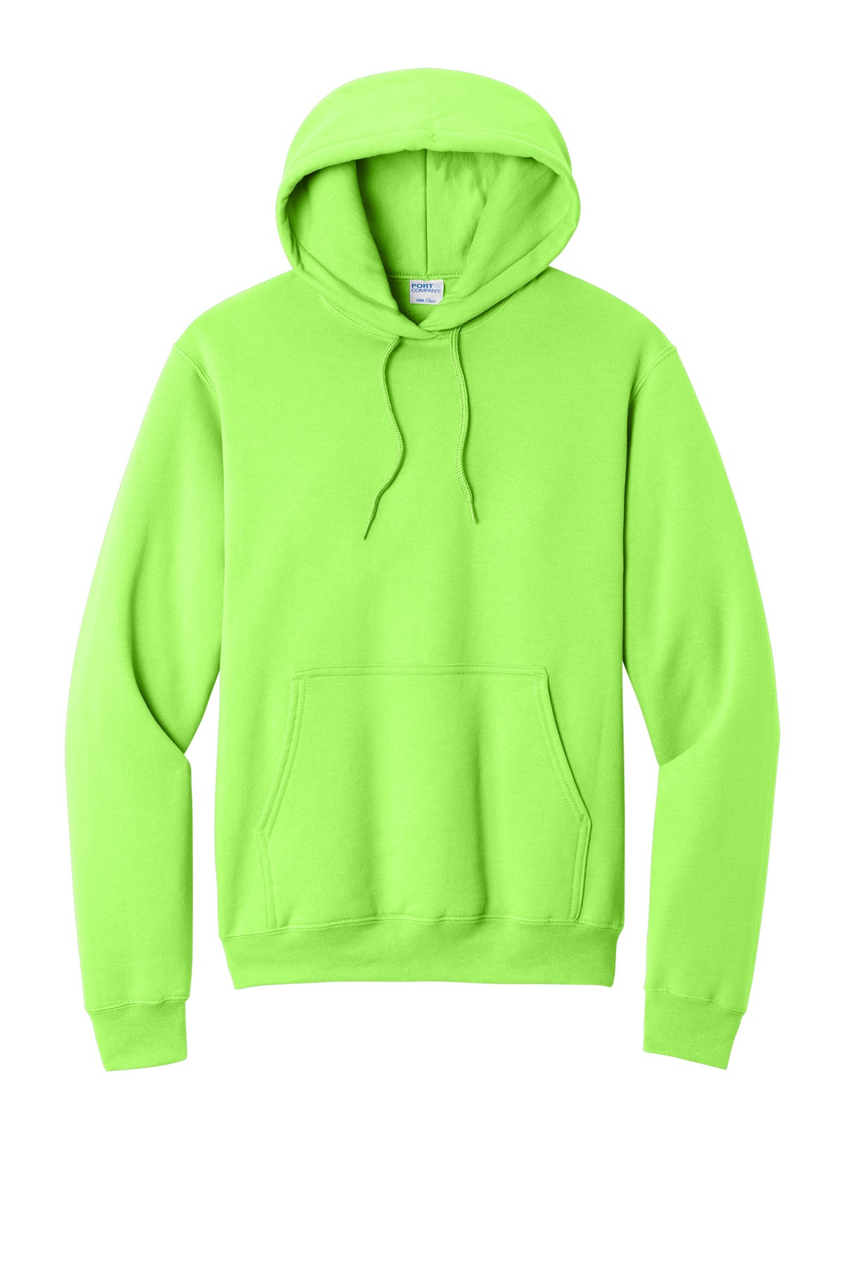 Port & Co Core Fleece Pullover Hooded Sweatshirt - Neon Green
