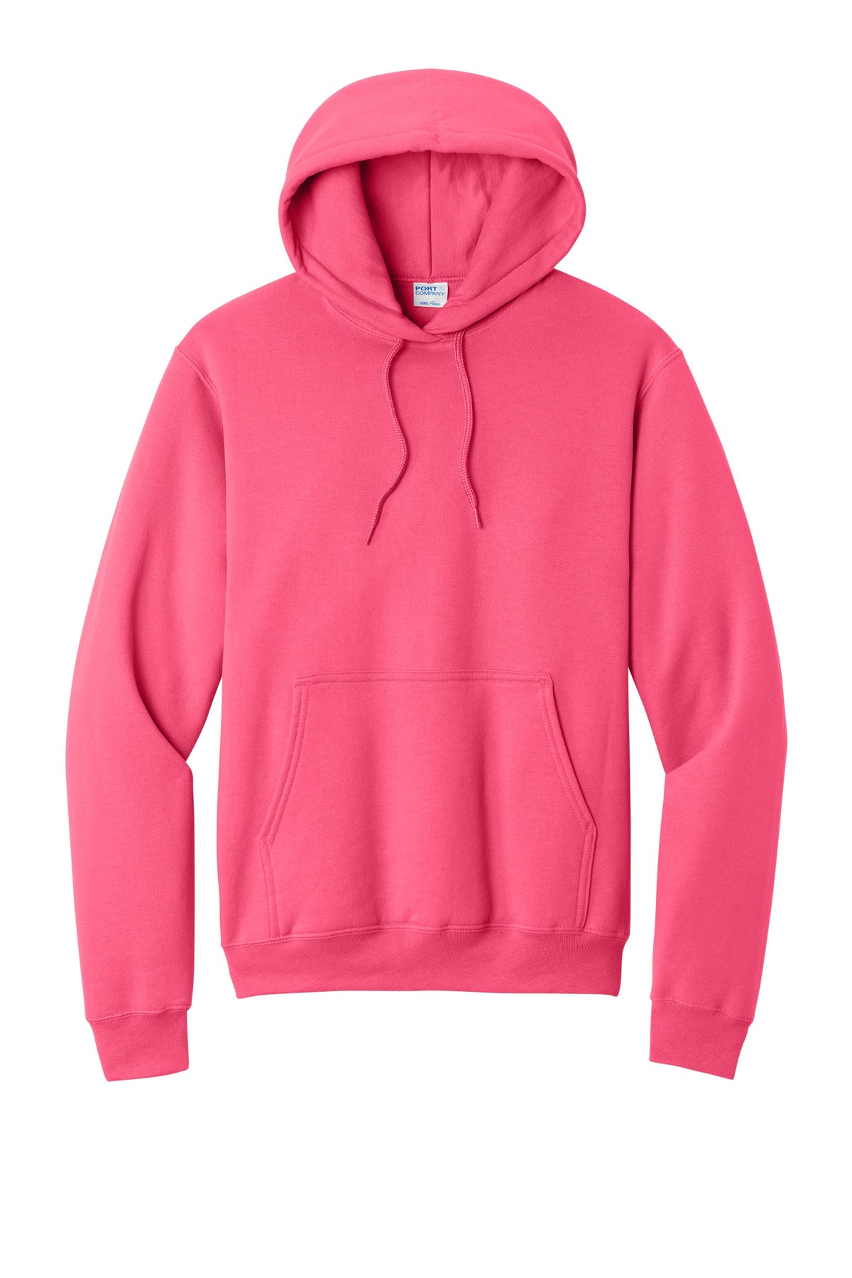 Port & Co Core Fleece Pullover Hooded Sweatshirt - Neon Pink