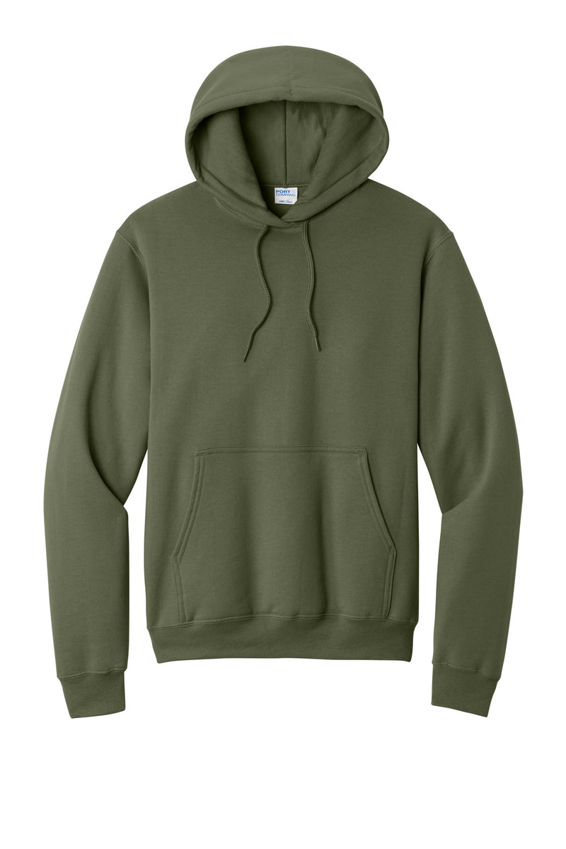 Port & Co Core Fleece Pullover Hooded Sweatshirt - Olive Drab Green